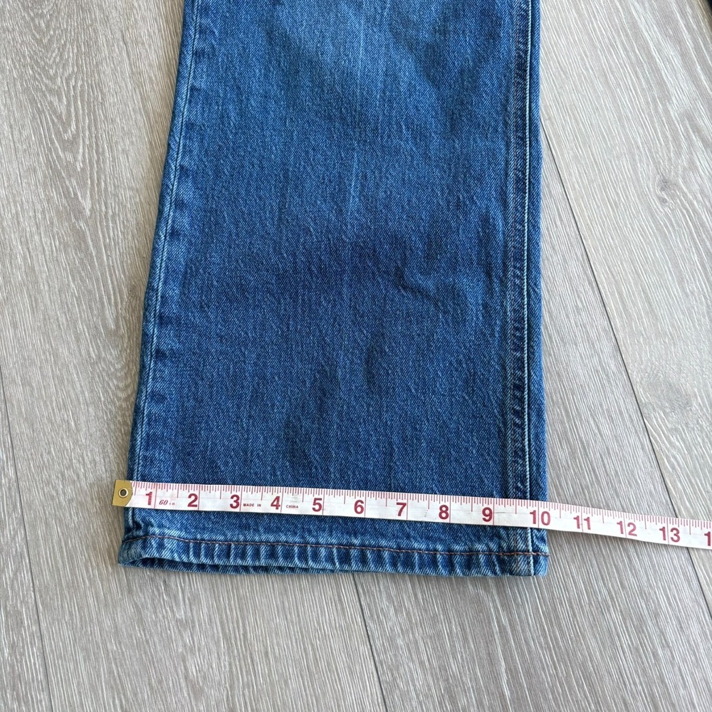Loft Womens Indigo Blue Denim Comfort Stretch The Wide Leg Jeans Size 30/10 - Picture 11 of 12